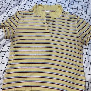 collared striped shirt